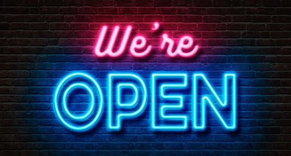 We're open for business